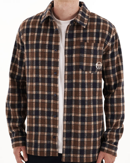 Sergio Tacchini Marcus Check Shirt Navy Blue