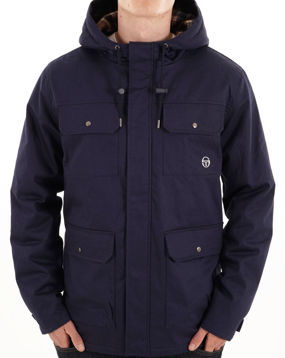 Sergio Tacchini Quilted Jacket Navy Blue