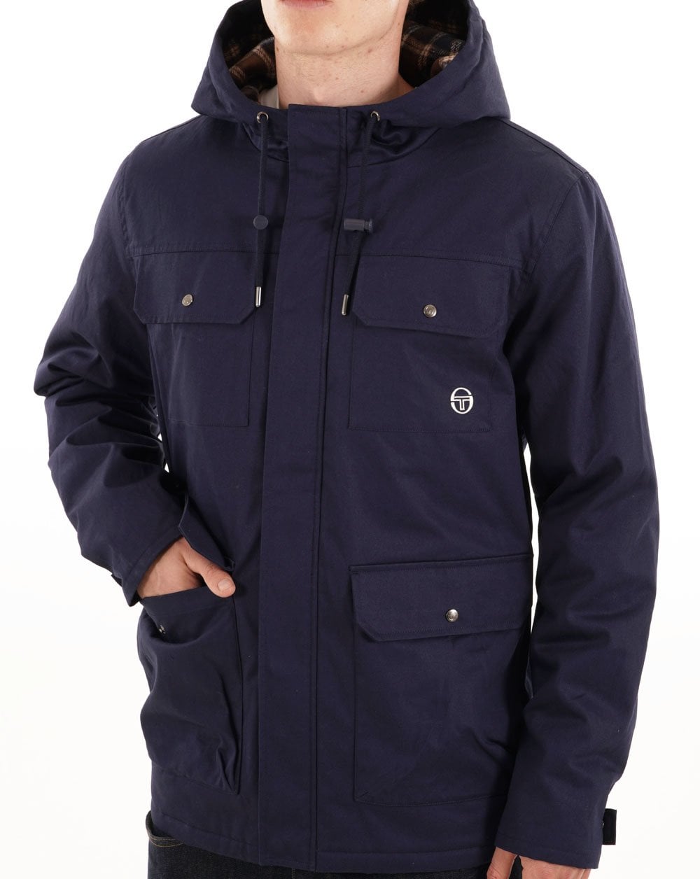 Sergio Tacchini Quilted Jacket Navy Blue