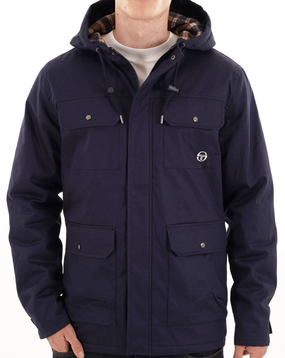 Sergio Tacchini Quilted Jacket Navy Blue