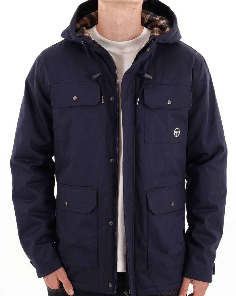 Sergio Tacchini Quilted Jacket Navy Blue