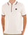 Trojan Ottoman Rib Zip Polo Ecru