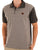 Trojan Houndstooth Panel Polo Charcoal