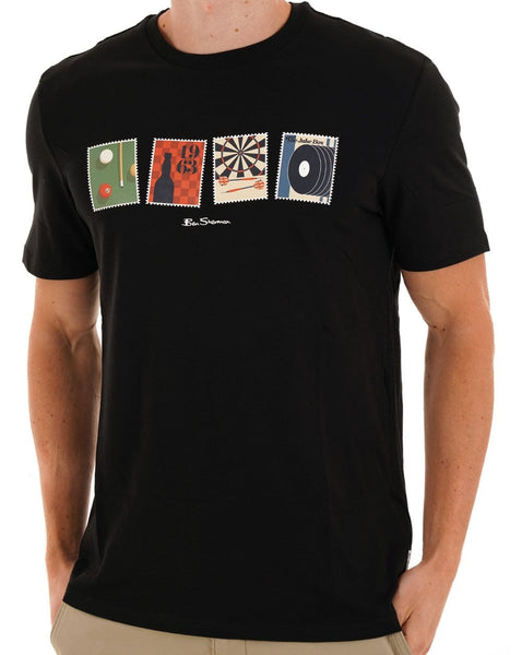 Ben Sherman Pub Sports T Shirt Black