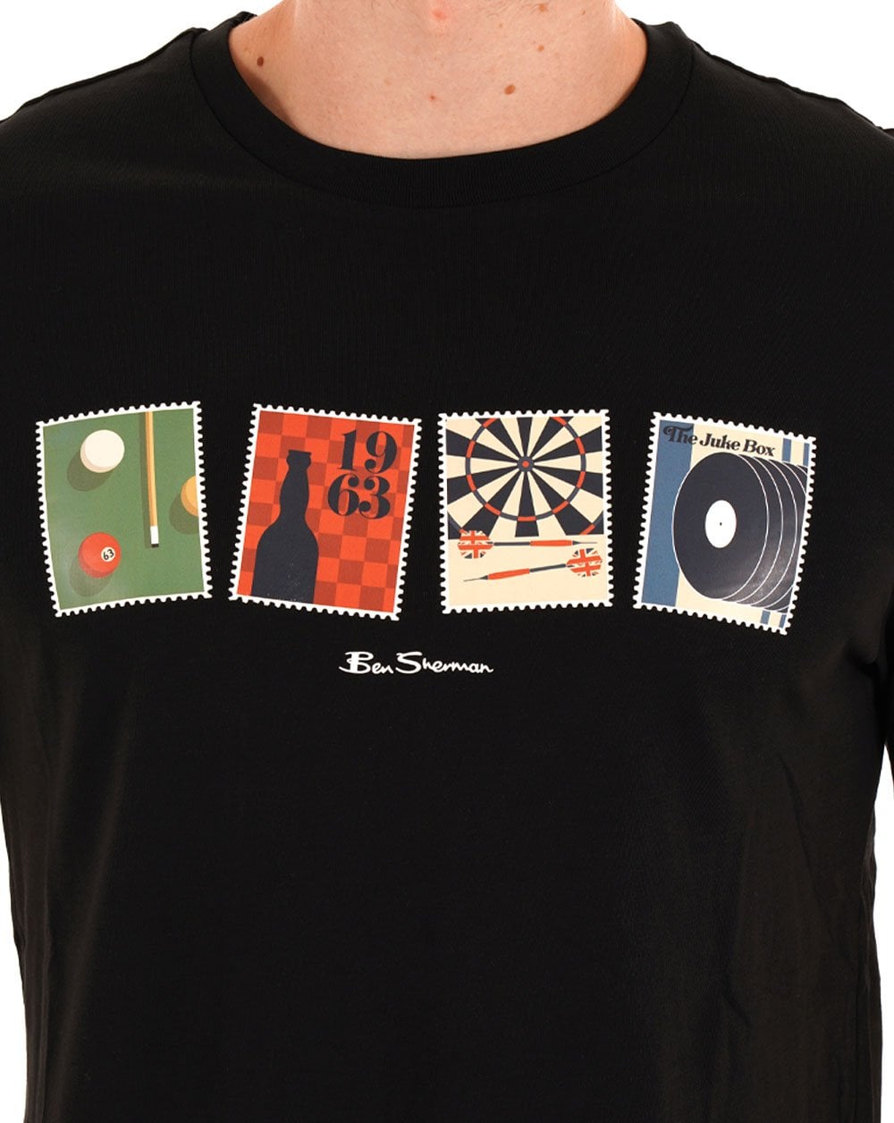 Ben Sherman Pub Sports T Shirt Black