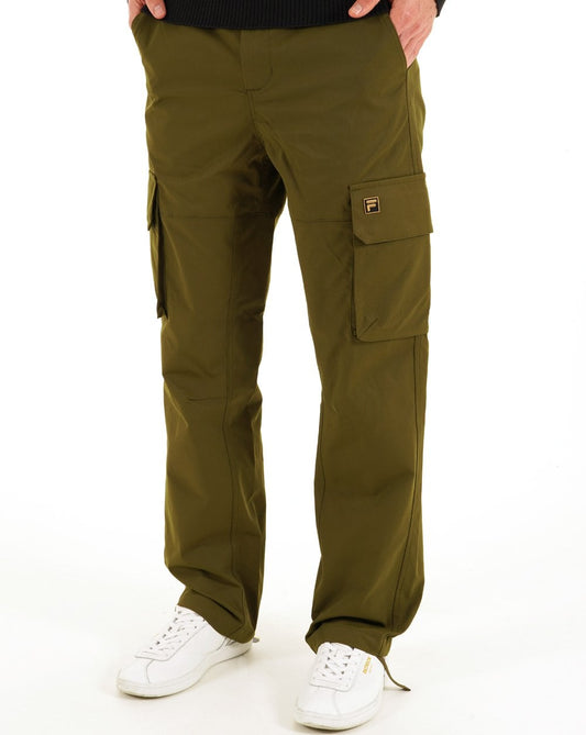 Fila Gold Oscar Cargo Pants Dark Olive