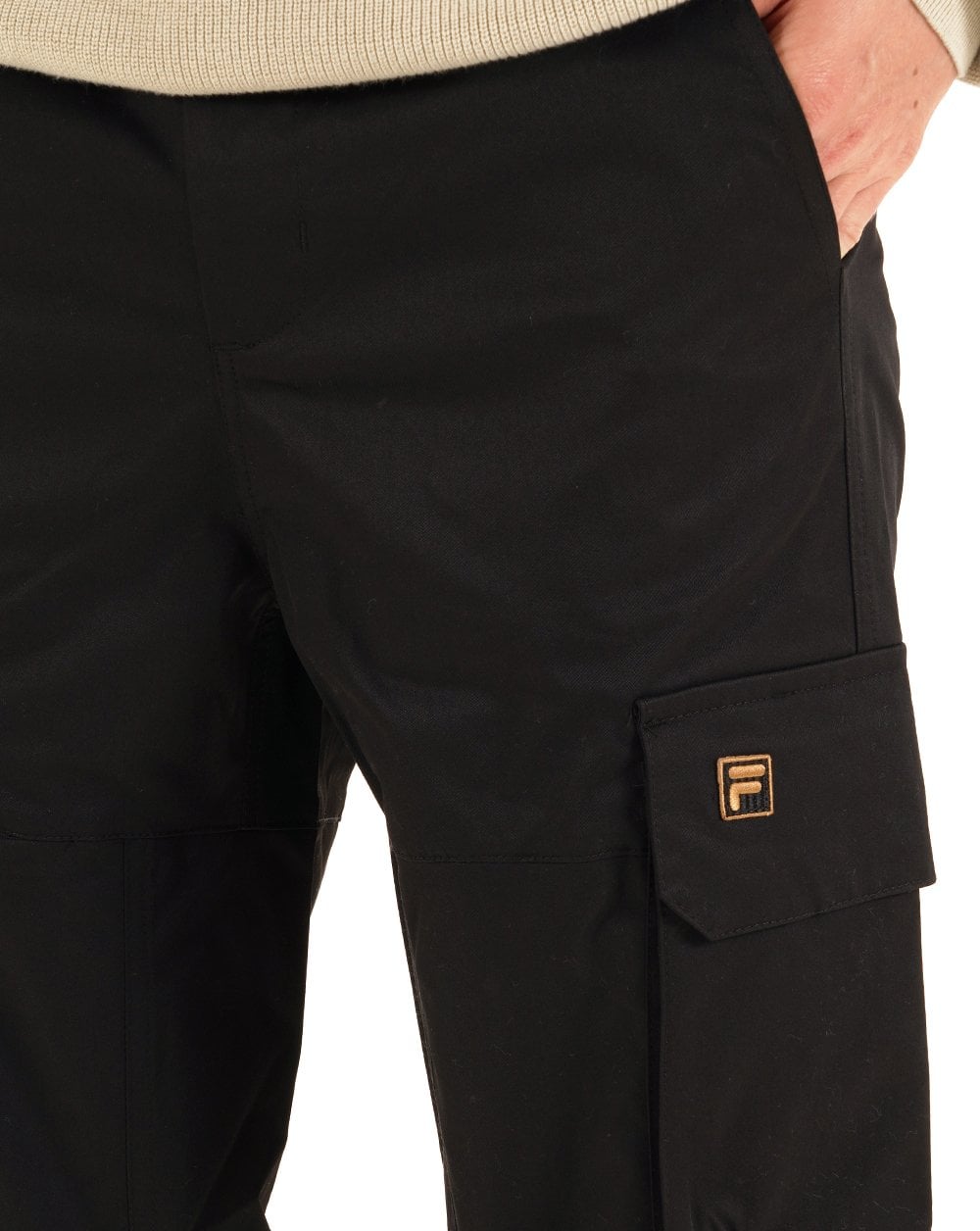 Fila Gold Oscar Cargo Pants Black