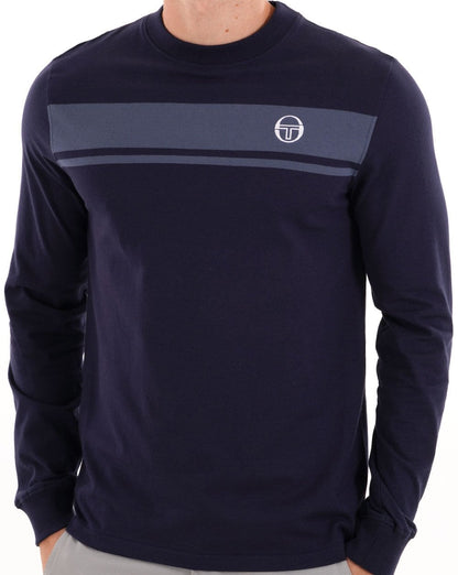 Sergio Tacchini Masters LS T Shirt Navy Vintage Indigo
