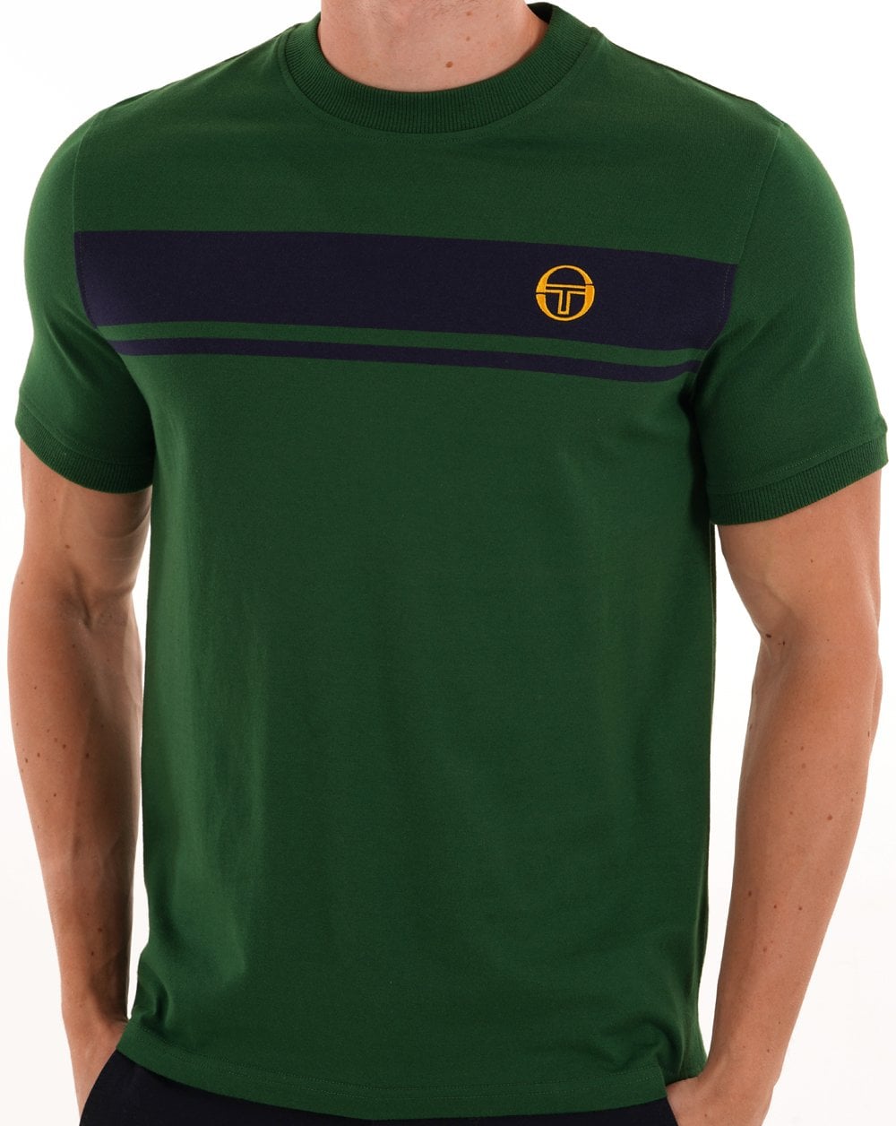 Sergio Tacchini Masters T Shirt Green Navy