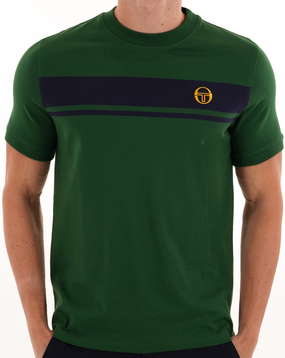 Sergio Tacchini Masters T Shirt Green Navy