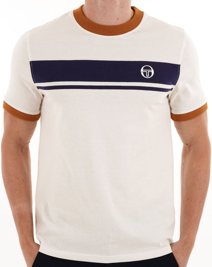 Sergio Tacchini Masters T Shirt Gardenia Navy