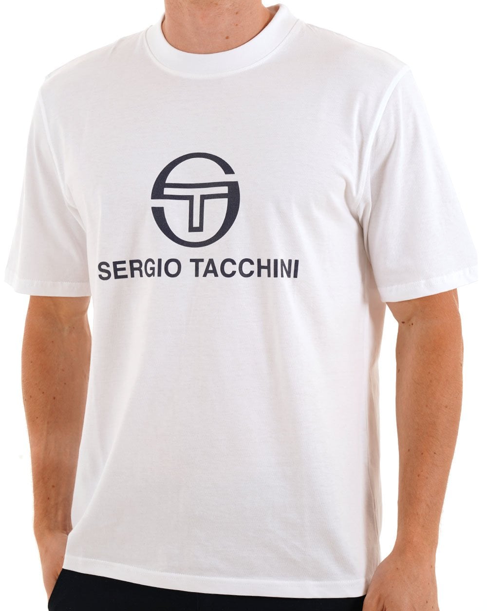 Sergio Tacchini Bari T Shirt White/Navy