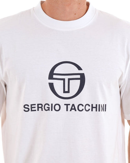 Sergio Tacchini Bari T Shirt White/Navy