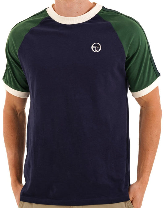 Sergio Tacchini 90s T Shirt Navy Green