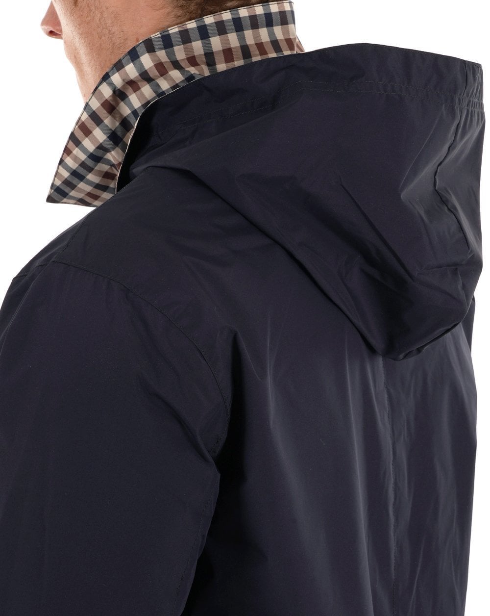 Aquascutum Packable Trench Coat Navy