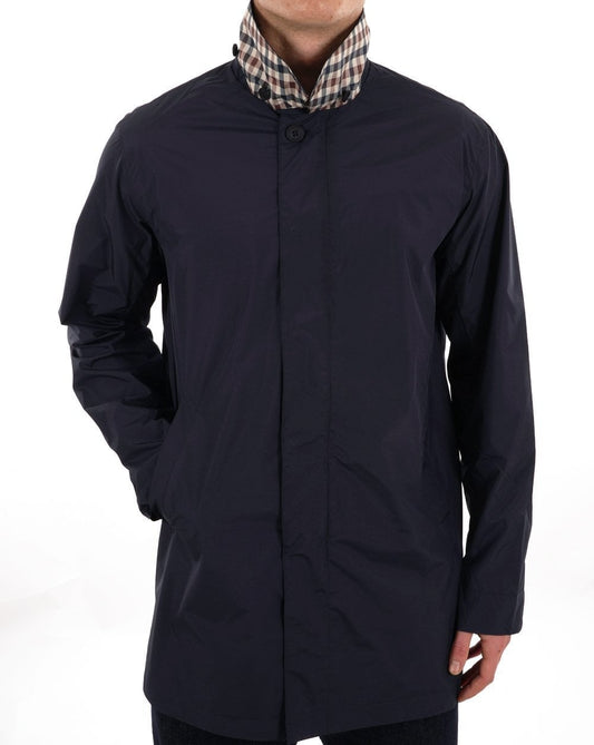 Aquascutum Packable Trench Coat Navy
