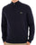 Lacoste Cotton Zip Through Sweater Navy