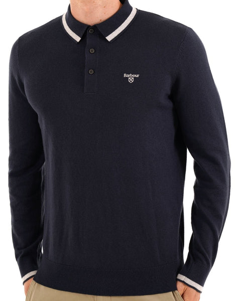 Barbour Rocton Knitted Polo Navy