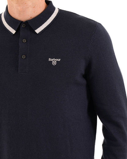 Barbour Rocton Knitted Polo Navy