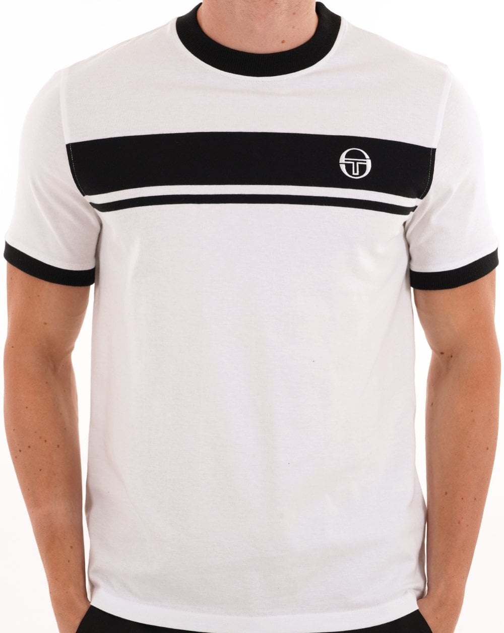 Sergio Tacchini Masters T Shirt White/Black
