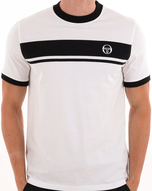 Sergio Tacchini Masters T Shirt White/Black