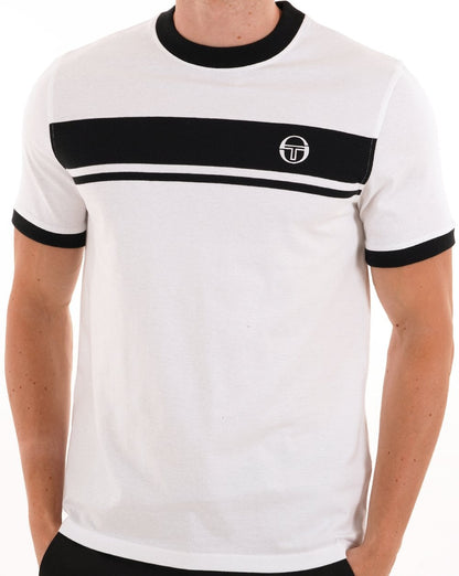 Sergio Tacchini Masters T Shirt White/Black