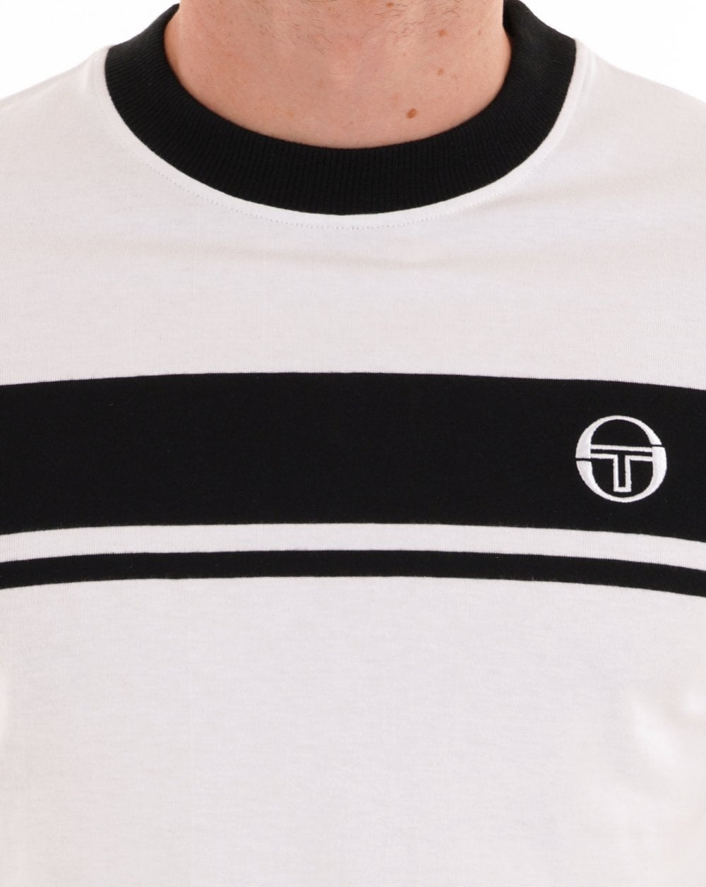 Sergio Tacchini Masters T Shirt White/Black