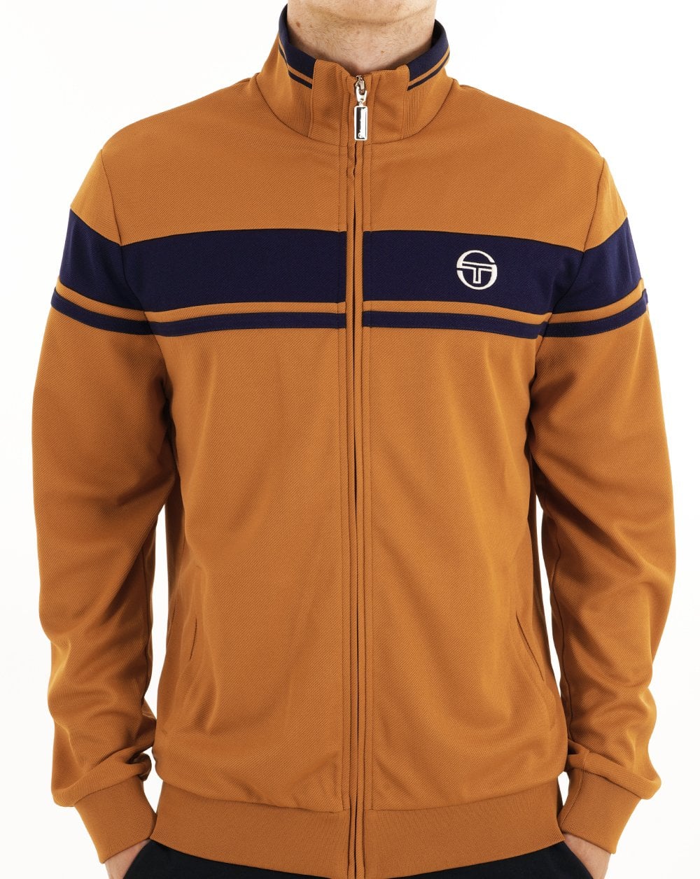 Sergio Tacchini Masters Track Top Pumpkin/Navy Blue