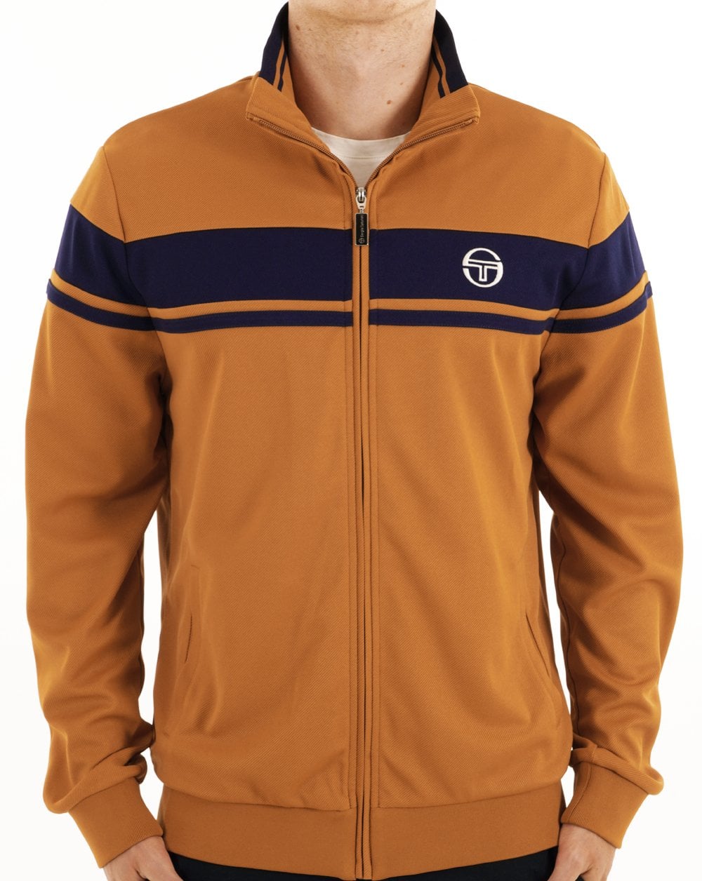 Sergio Tacchini Masters Track Top Pumpkin/Navy Blue