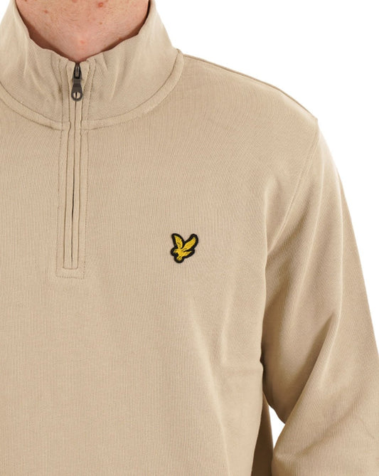 Lyle & Scott 1/4 Zip Sweatshirt Taupe