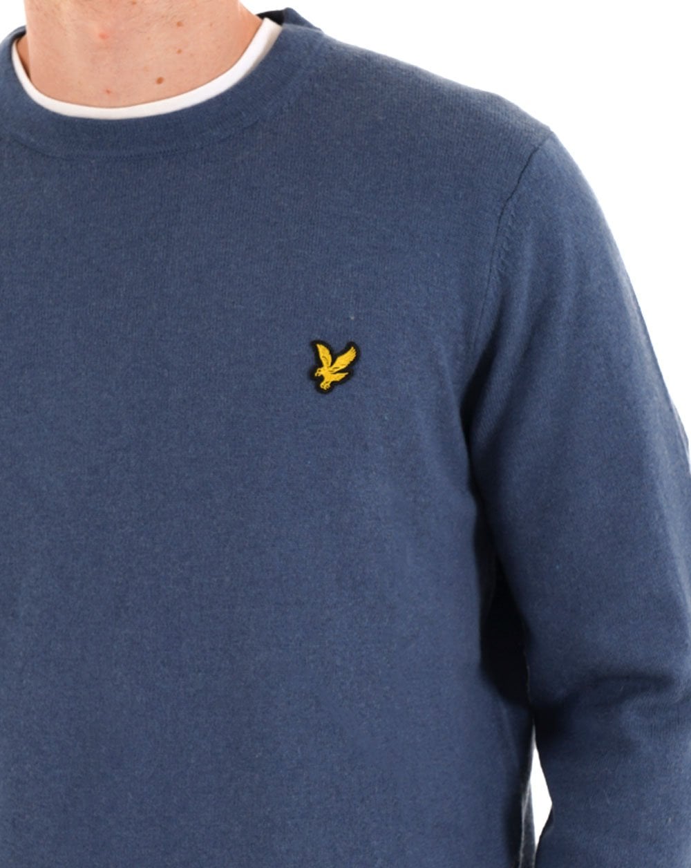Lyle & Scott Cotton Merino Crew Jumper Deep Water