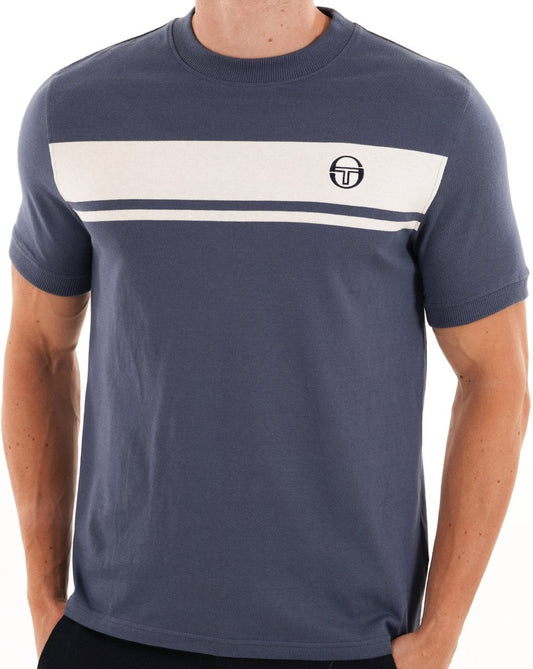 Sergio Tacchini Masters T Shirt Vintage Navy Gardenia