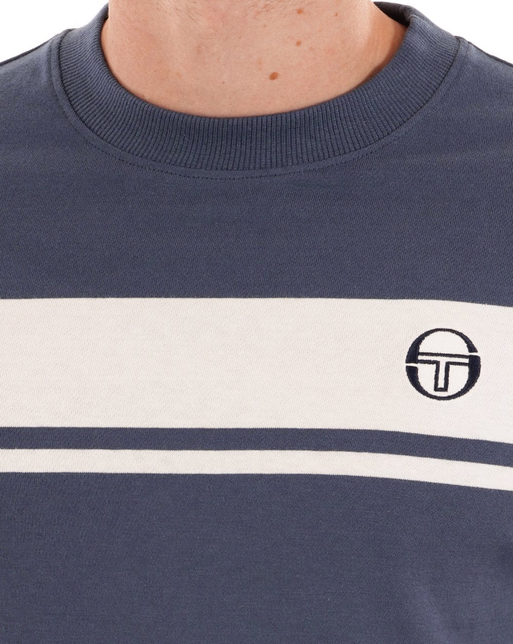 Sergio Tacchini Masters T Shirt Vintage Navy Gardenia