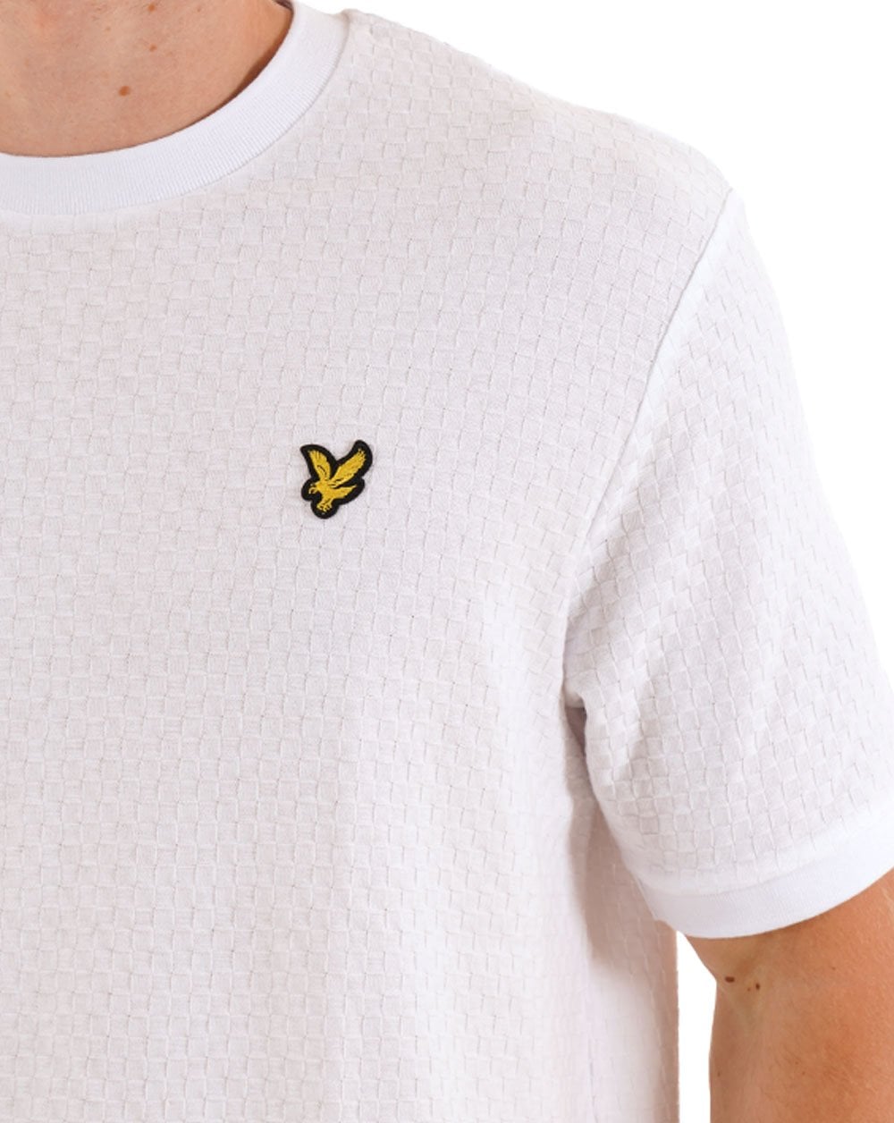Lyle & Scott Football Jacquard T Shirt White