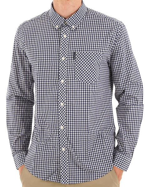 Ben Sherman Signature Gingham LS Shirt Dark Blue