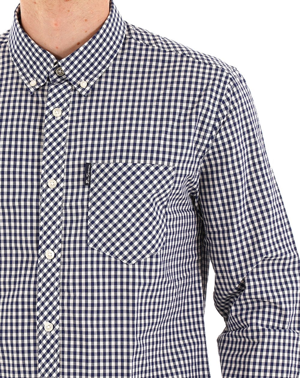 Ben Sherman Signature Gingham LS Shirt Dark Blue