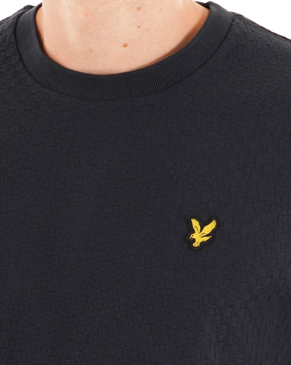 Lyle & Scott Football Jacquard T Shirt Dark Navy