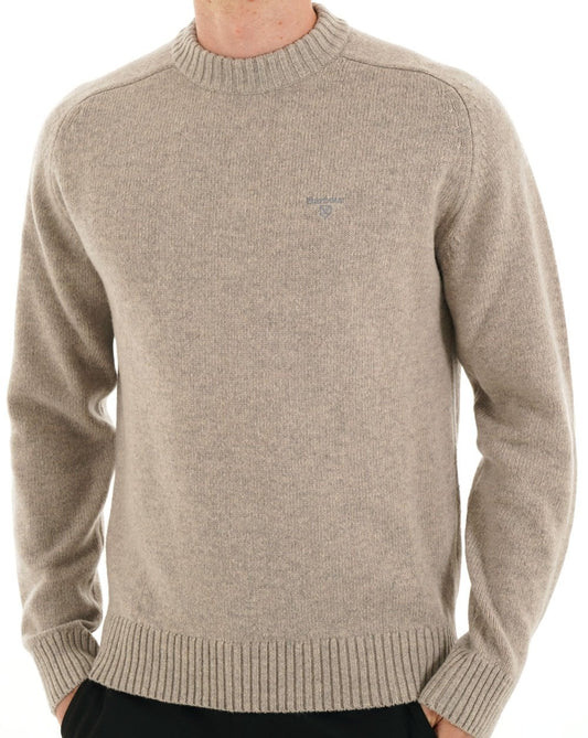 Barbour Grangetown Crew Neck Jumper Light Grey