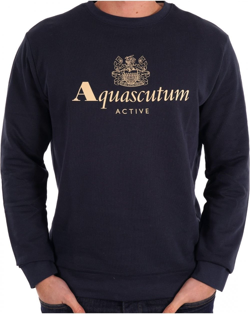 Aquascutum Large Logo Sweatshirt Navy