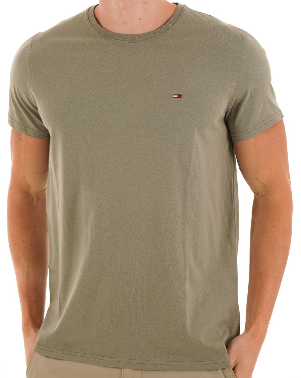 Tommy Jeans Slim Fit T Shirt Utility Sage
