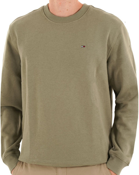 Tommy Jeans Flag Crew Sweatshirt Utility Sage