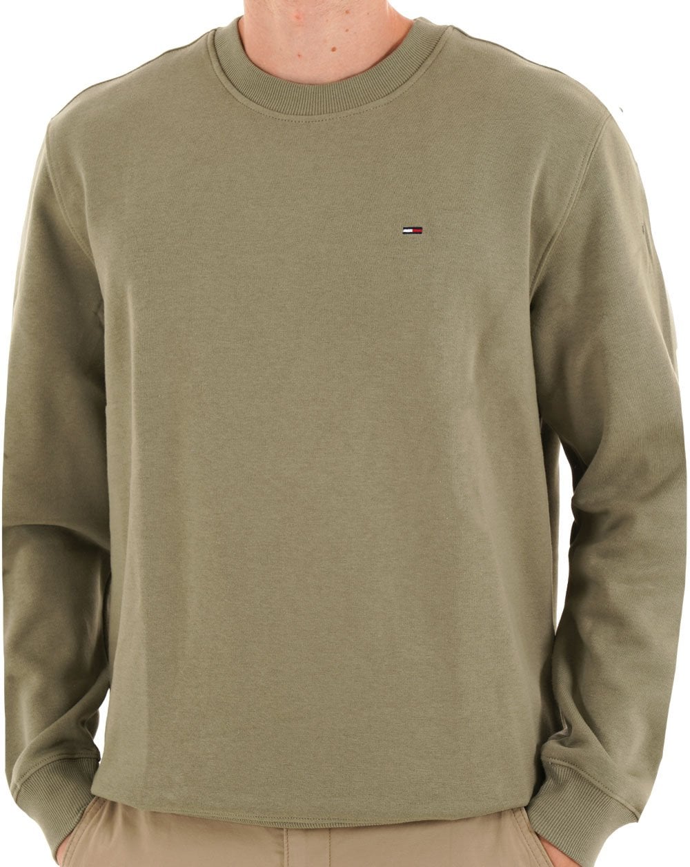 Tommy Jeans Flag Crew Sweatshirt Utility Sage