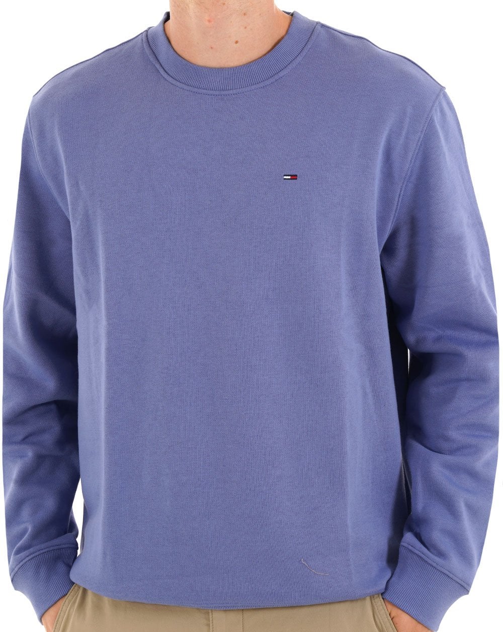 Tommy Jeans Flag Crew Sweatshirt Soft Sapphire