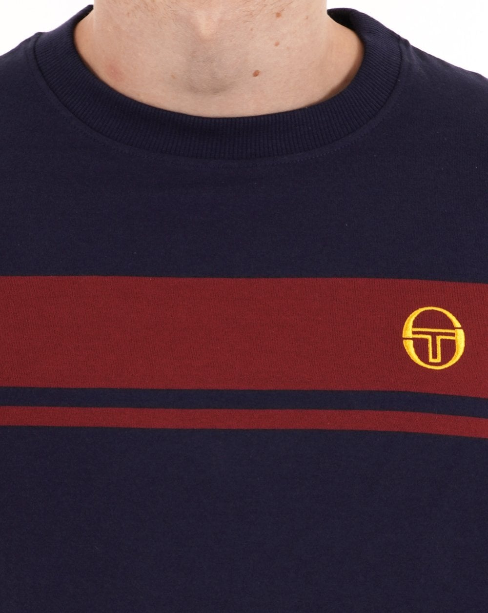 Sergio Tacchini Masters T Shirt Navy Blue/Deep Red
