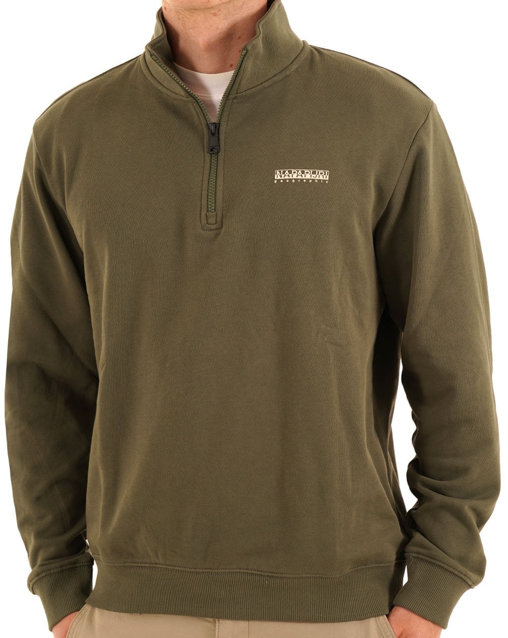 Napapijri Small Box Half Zip Sweat Green