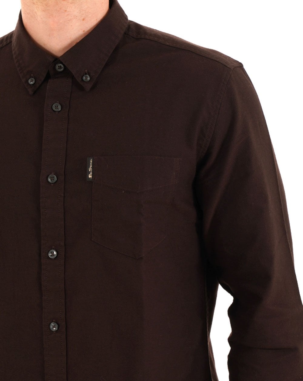 Ben Sherman Signature LS Oxford Shirt Dark Brown