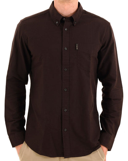 Ben Sherman Signature LS Oxford Shirt Dark Brown
