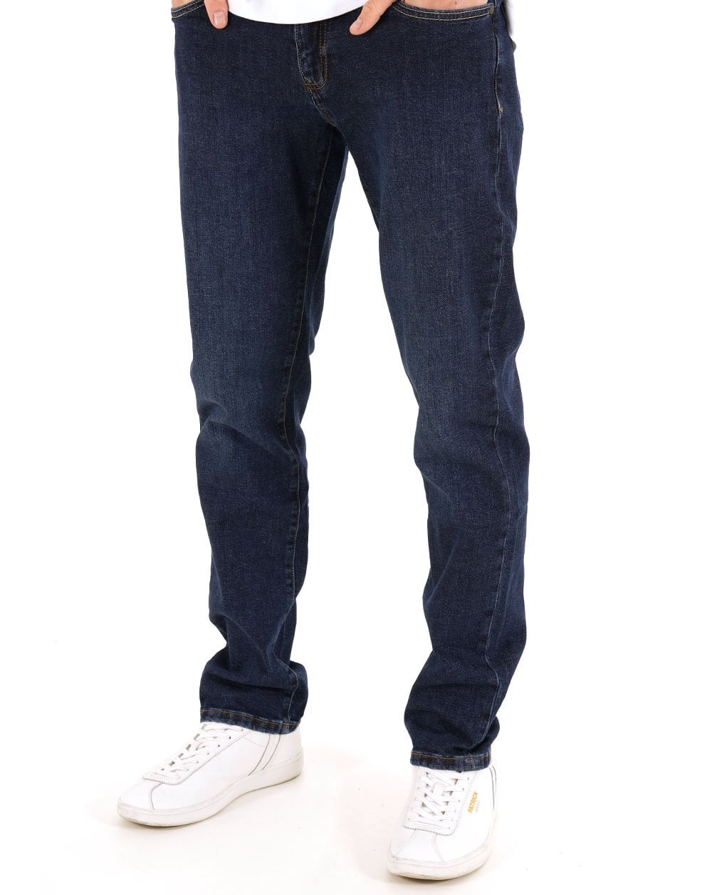 Trojan Stretch Straight Leg Jeans Mid Wash