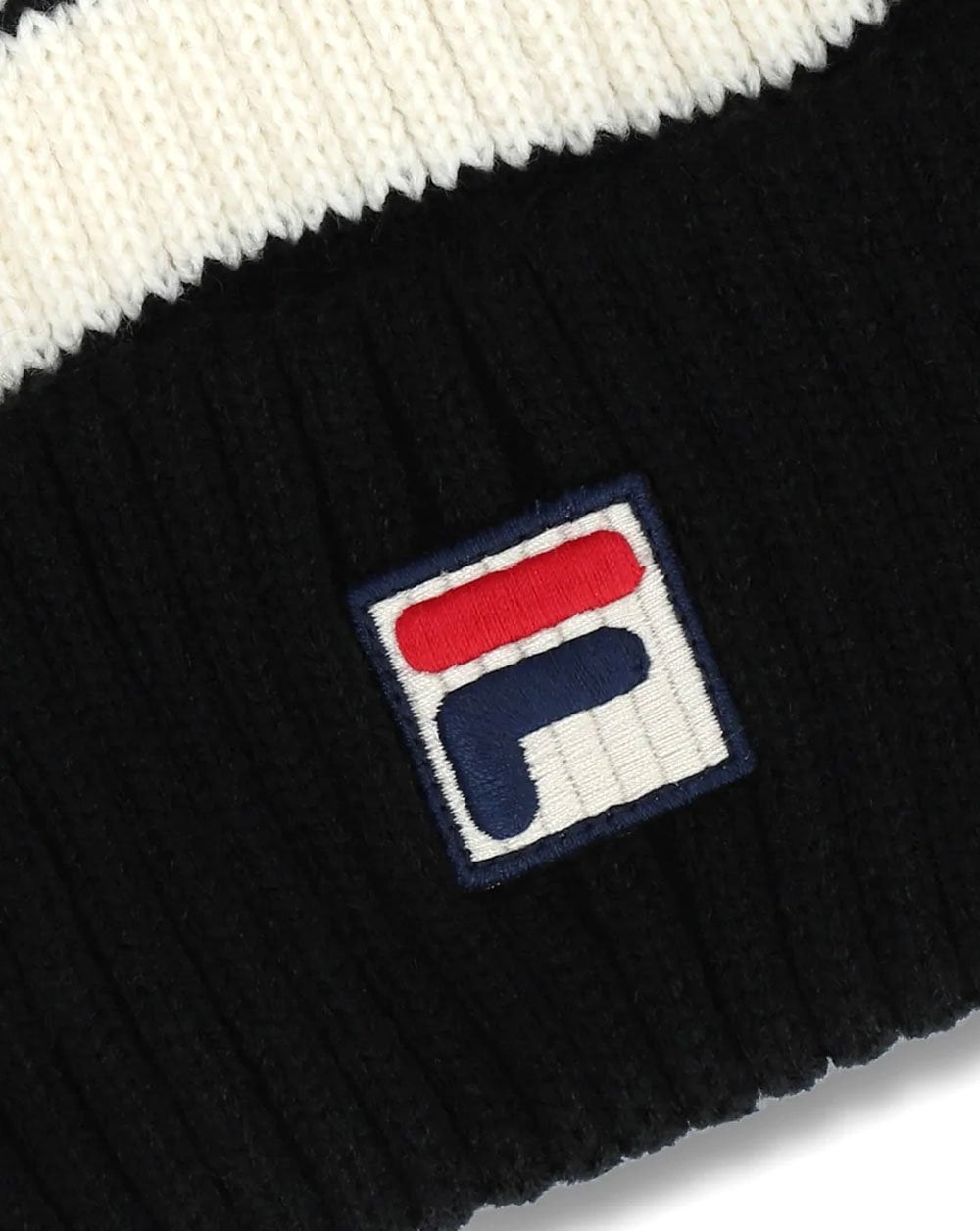 Fila Vintage Renard Bobble Hat Black/Gardenia