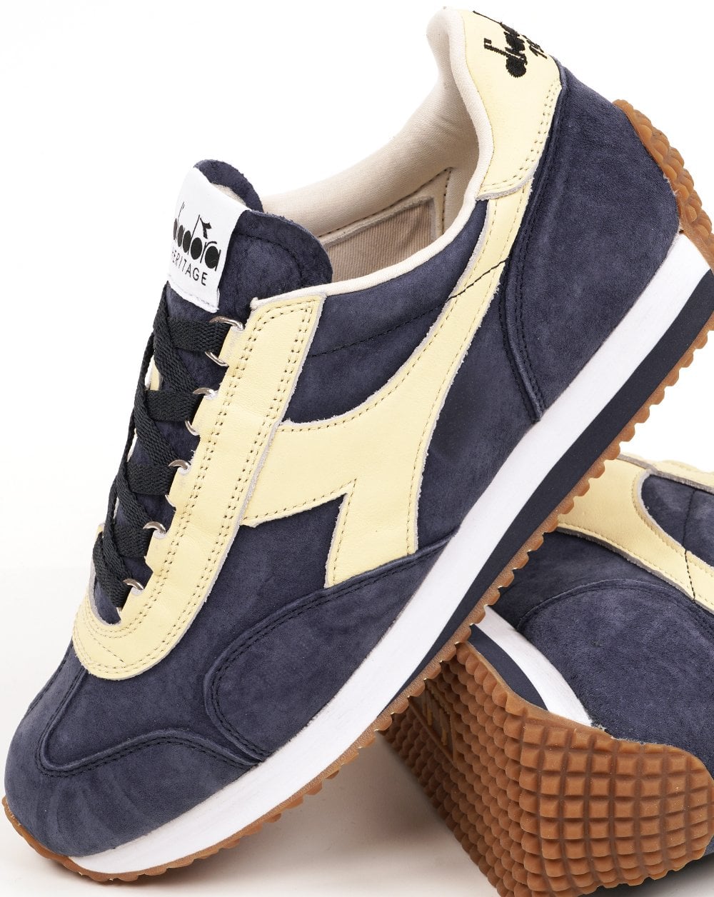 Diadora Equipe 75 Stone Washed Trainers Blue Caspian Sea